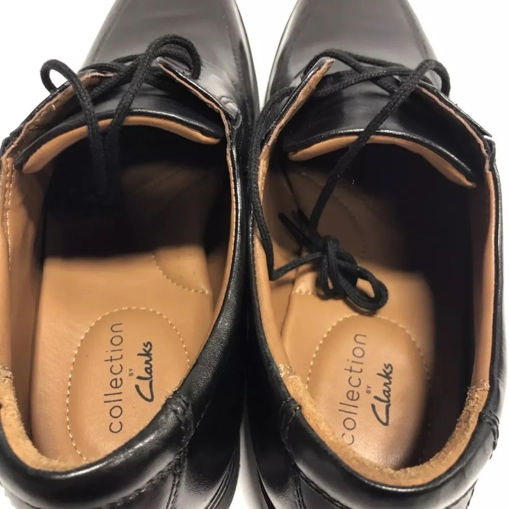 Clark’s Men’s Tilden Walk Black Oxford Shoes, Size 11 M